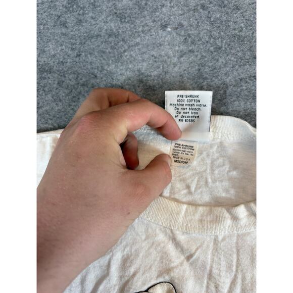 VINTAGE 80s The Real Ghostbusters Shirt Youth Medium White Single Stitch Tee USA - Picture 9 of 10